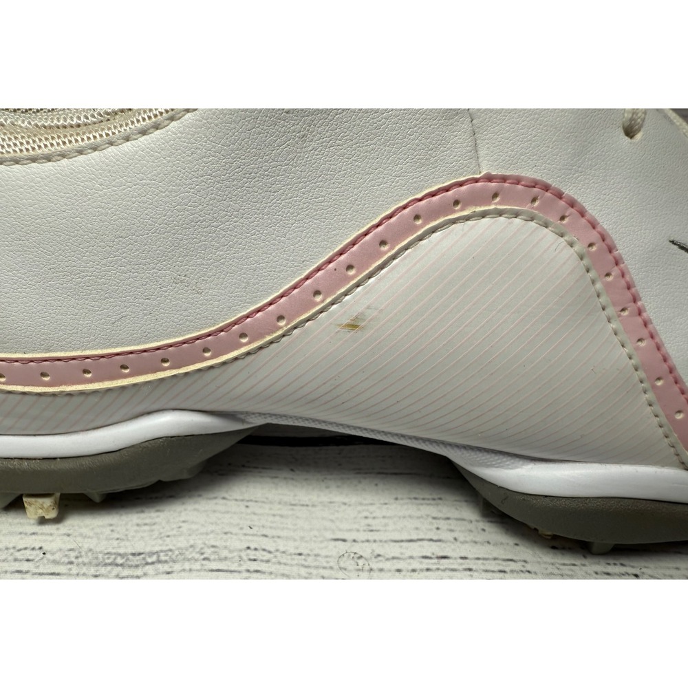 Nike Golf Shoes Women White Pink Size 9.5 Athletic Spiked Comfort - Picture 6 of 11